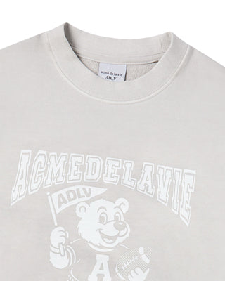 FOOTBALL AC BEAR PIGMENT SWEATSHIRT LIGHT GRAY
