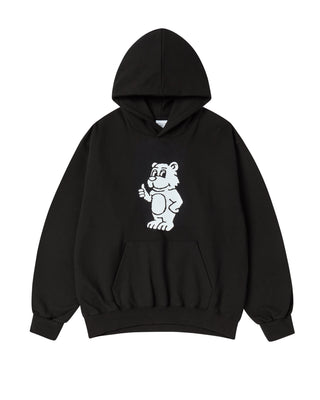 BASIC AC BEAR HOODIE BLACK