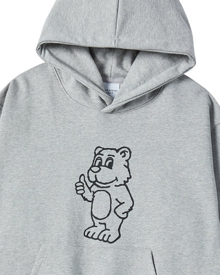 BASIC AC BEAR HOODIE MELANGE