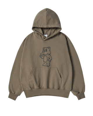 BASIC AC BEAR HOODIE COCOA