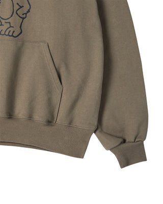 BASIC AC BEAR HOODIE COCOA