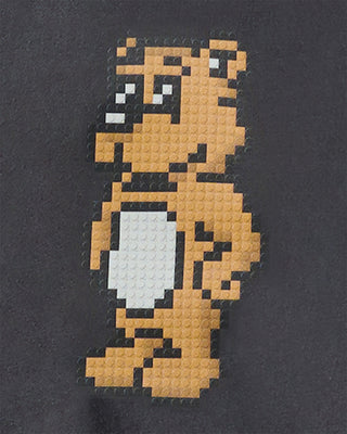 BLOCK AC BEAR HOODIE CHARCOAL