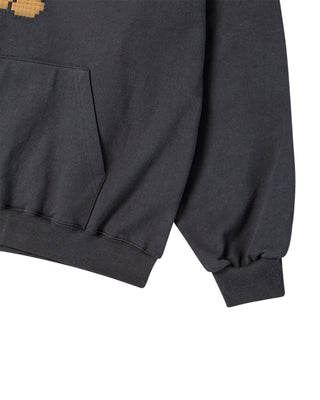 BLOCK AC BEAR HOODIE CHARCOAL
