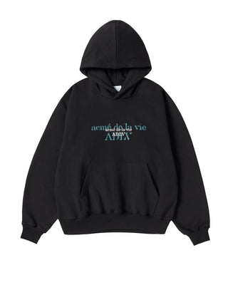 DOUBLE EFFECT HOODIE BLACK