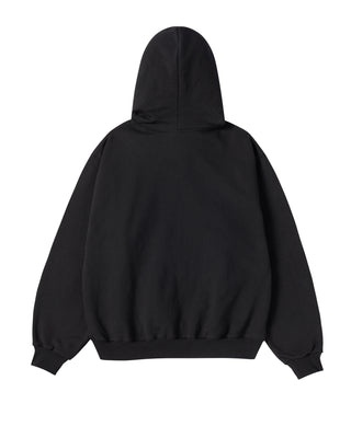 DOUBLE EFFECT HOODIE BLACK