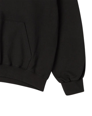 TWO TONE THICK PRINT HOODIE BLACK