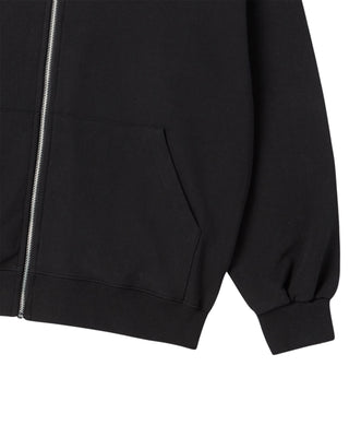 BASIC AC BEAR HOODIE ZIP UP BLACK