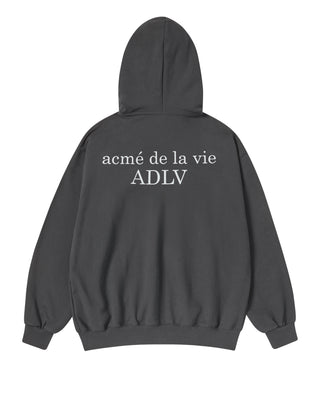 BASIC AC BEAR HOODIE ZIP UP CHARCOAL