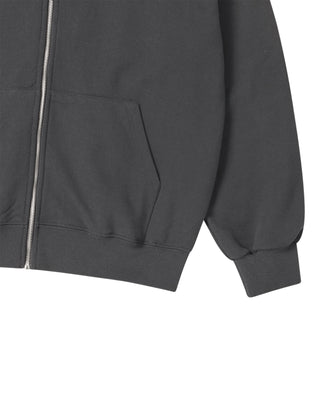 BASIC AC BEAR HOODIE ZIP UP CHARCOAL