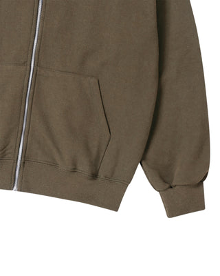 BASIC AC BEAR HOODIE ZIP UP COCOA
