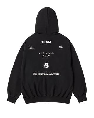 TEAM ACME DE LA VIE HOODIE ZIP UP BLACK