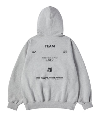 TEAM ACME DE LA VIE HOODIE ZIP UP MELANGE