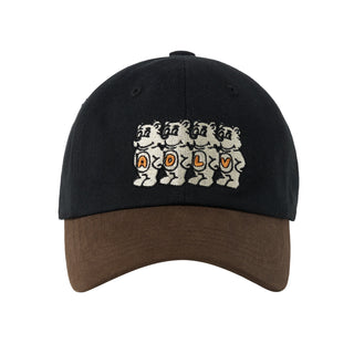 AC BEAR EMBROIDERY TWO TONE BALL CAP BLACK