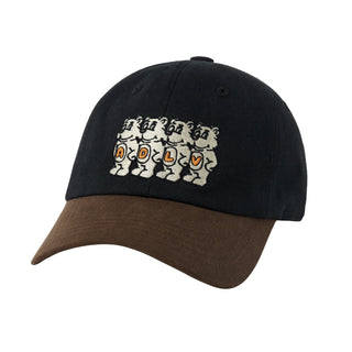 AC BEAR EMBROIDERY TWO TONE BALL CAP BLACK