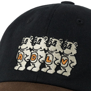 AC BEAR EMBROIDERY TWO TONE BALL CAP BLACK