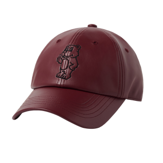 LINE AC BEAR VEGAN LEATHER BALL CAP WINE