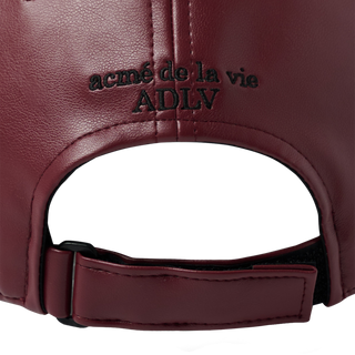 LINE AC BEAR VEGAN LEATHER BALL CAP WINE