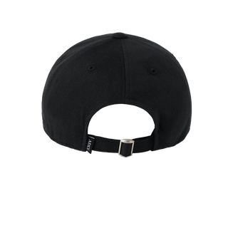 TWO COLOR EMBROIDERY BASIC BALL CAP BLACK