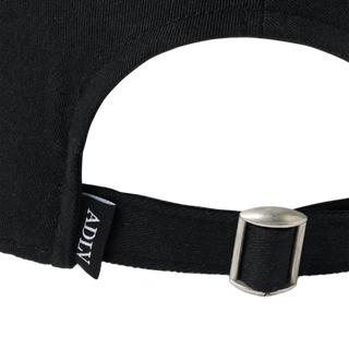 TWO COLOR EMBROIDERY BASIC BALL CAP BLACK
