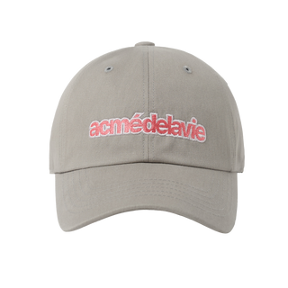 TWO COLOR EMBROIDERY BASIC BALL CAP GRAY