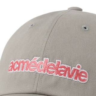 TWO COLOR EMBROIDERY BASIC BALL CAP GRAY