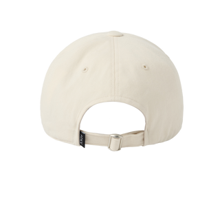 TWO COLOR EMBROIDERY BASIC BALL CAP CREAM