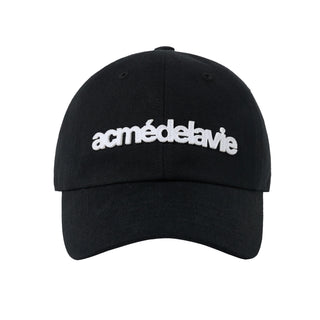 FELT APPLIQUE BASIC BALL CAP BLACK