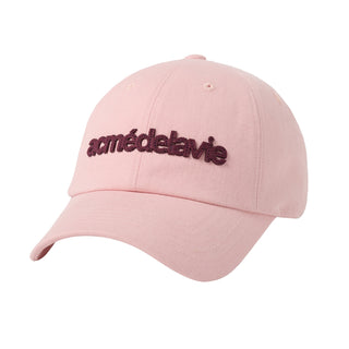 FELT APPLIQUE BASIC BALL CAP PINK