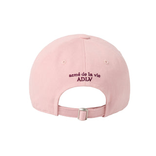 FELT APPLIQUE BASIC BALL CAP PINK