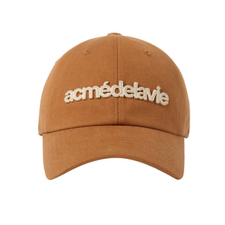 FELT APPLIQUE BASIC BALL CAP ORANGE