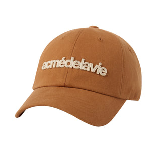 FELT APPLIQUE BASIC BALL CAP ORANGE
