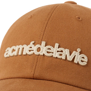 FELT APPLIQUE BASIC BALL CAP ORANGE