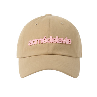 FELT APPLIQUE BASIC BALL CAP BROWN