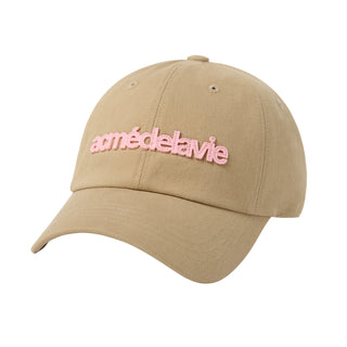 FELT APPLIQUE BASIC BALL CAP BROWN