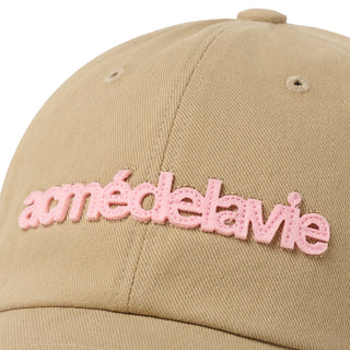 FELT APPLIQUE BASIC BALL CAP BROWN
