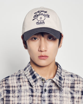 AUTHENTIC BROWN TWO TONE LINE FRIENDS BALL CAP CHARCOAL