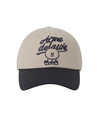 AUTHENTIC BROWN TWO TONE LINE FRIENDS BALL CAP CHARCOAL