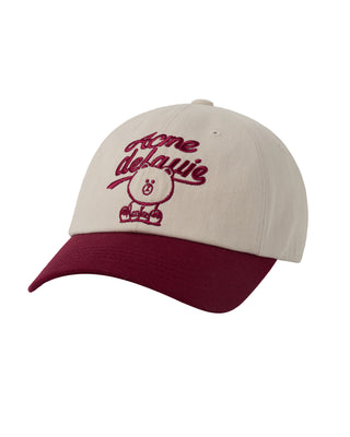 AUTHENTIC BROWN TWO TONE LINE FRIENDS BALL CAP WINE