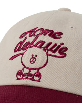 AUTHENTIC BROWN TWO TONE LINE FRIENDS BALL CAP WINE