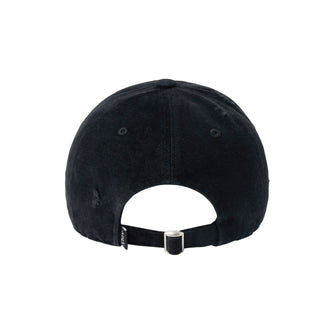 FABRIC LOGO APPLIQUE BALL CAP BLACK