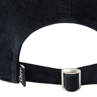FABRIC LOGO APPLIQUE BALL CAP BLACK