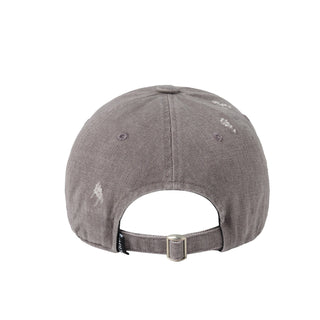 FABRIC LOGO APPLIQUE BALL CAP GRAY