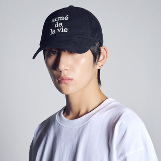 COTTON NAPPING 3D EMBO BALL CAP BLACK