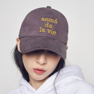 COTTON NAPPING 3D EMBO BALL CAP CHARCOAL