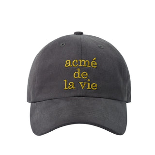 COTTON NAPPING 3D EMBO BALL CAP CHARCOAL
