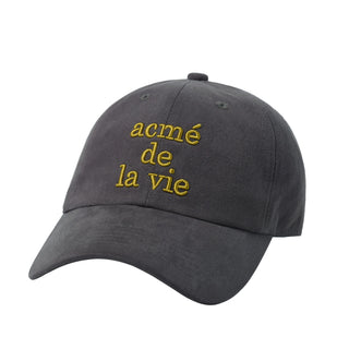 COTTON NAPPING 3D EMBO BALL CAP CHARCOAL