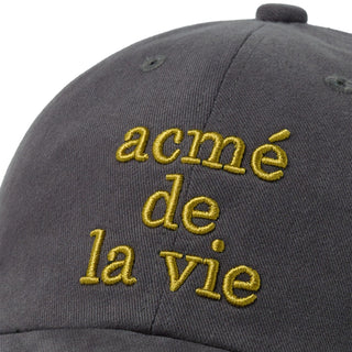 COTTON NAPPING 3D EMBO BALL CAP CHARCOAL