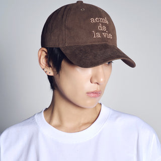 COTTON NAPPING 3D EMBO BALL CAP BROWN