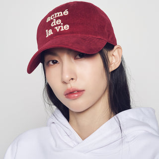 COTTON NAPPING 3D EMBO BALL CAP WINE