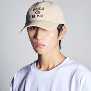 COTTON NAPPING 3D EMBO BALL CAP BEIGE
